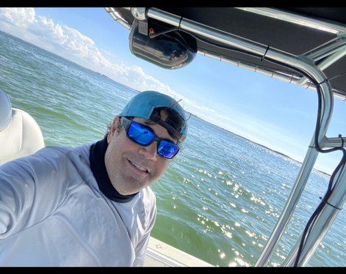 Captain Adam out in the Gulf of Mexico