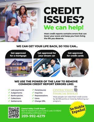 Credit Issues? We can help!