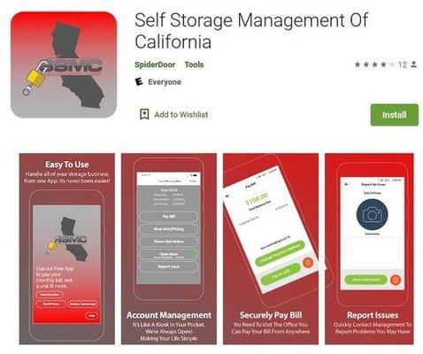 U-Stor-it - Access to pay unit bills & rent storage APP