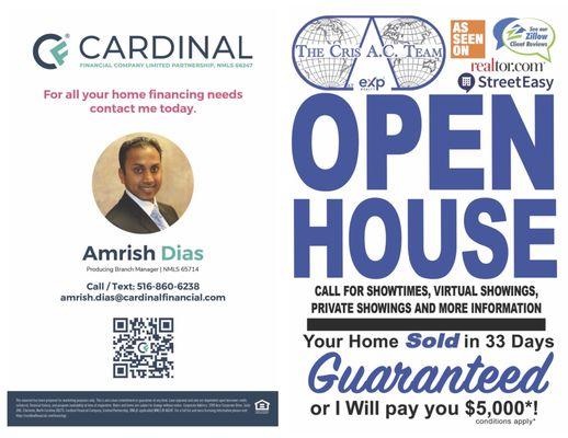 Open House Flyer with Bank Sponsor