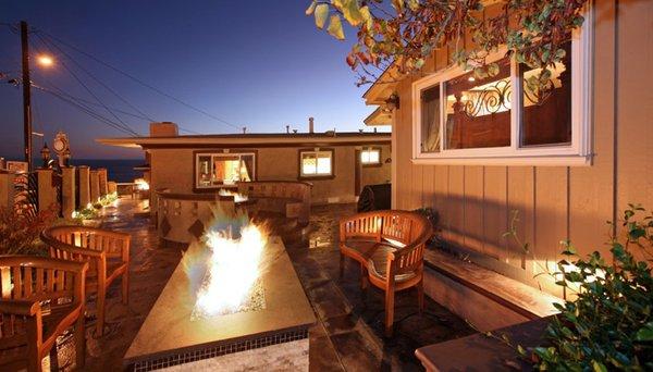 Courtyard at night