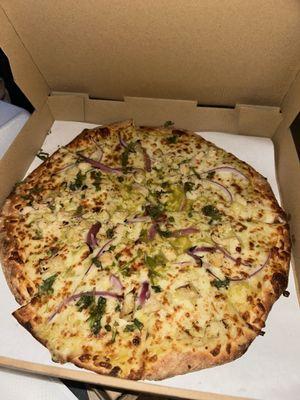 Medium Chile Verde Chicken pizza