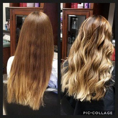 Before and after color correction