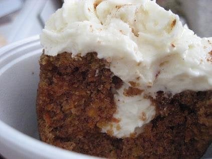 delectable mousse filled carrot cake cupcake!  MmmMmm!