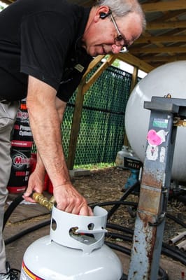 We offer BBQ propane tank filling services.