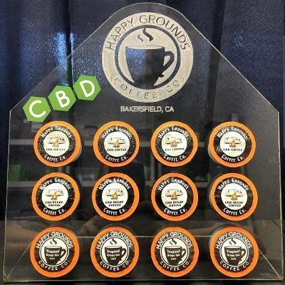 20 mg of CBD in Coffee or Tea K cups or pods.