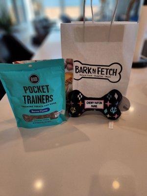 Delicious bacon training treats