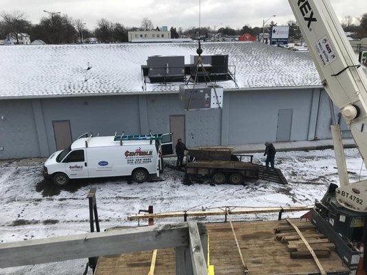 Centsible Rooftop Install in the snow!