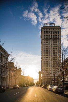 Sunset at City Federal along 2nd Avenue