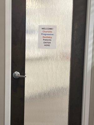 Temp office door