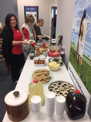 Office Thanksgiving spread. We have some great cooks