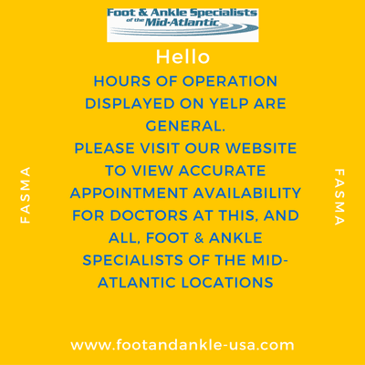 For complete information about our White Oak location, please visit www.footandankle-usa.com/location/fasma-white-oak/