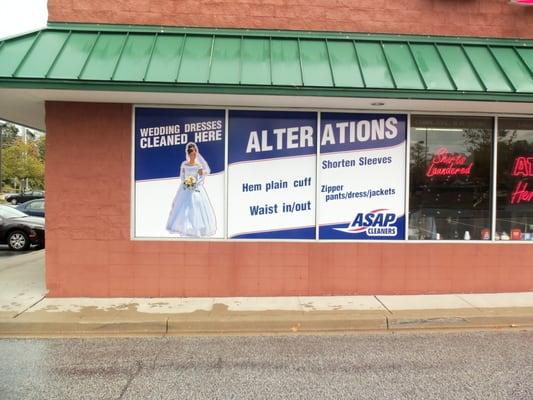 Window graphics. Excellent way to have boring windows work for you!