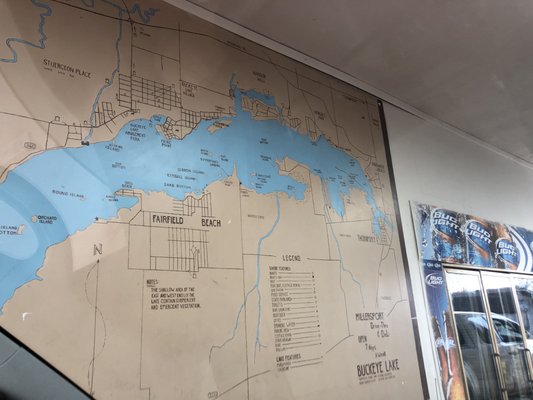 Buckeye lake map in drive thru