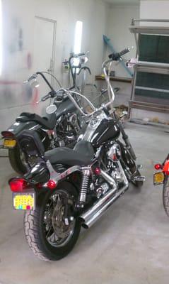 Both bikes were painted and had Bars put on.