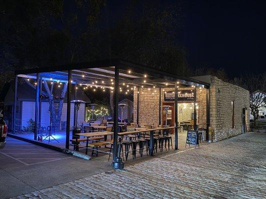 New covered and heated patio and ice house.