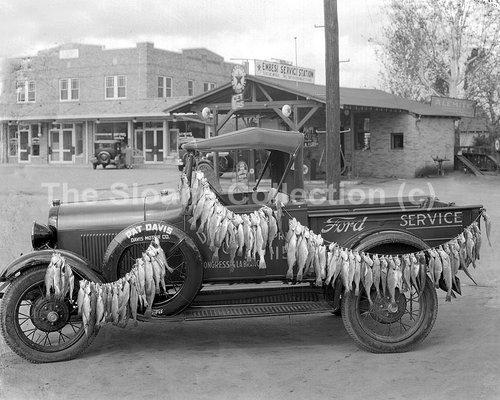 Speckled trout on a 1928 Ford truck