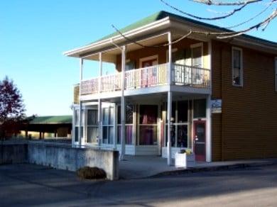 We're located in the Big South Fork Scenic Railway Depot building in downtown Historic Stearns, Kentucky.