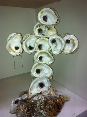 He made these with real oyster shells.