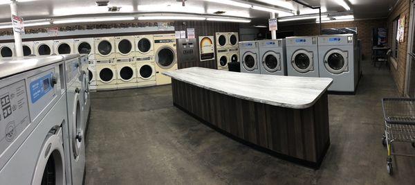 Never wait for big comforter machines and that 75lb dryer is the biggest in town!