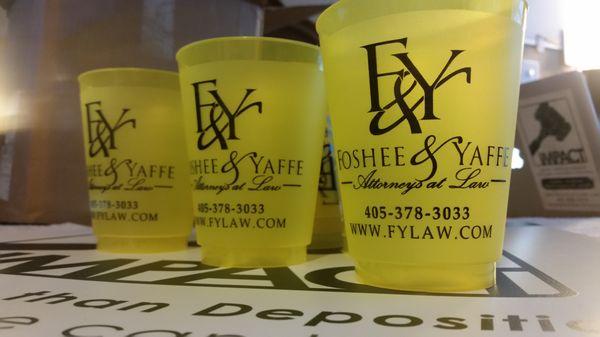 Custom Designed & Printed Cups for Law Firm Promotion