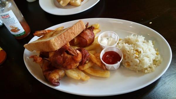 Stuffed bacon wrapped shrimp!