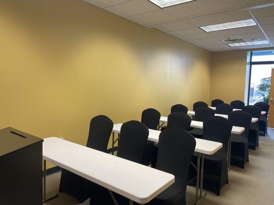 ELEGANT EVENTS VENUE:  This multi-purpose room can be used for classroom training, conference room, banquet room and more.