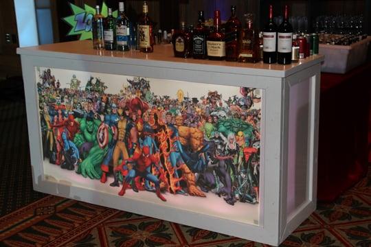 Super hero party - customized bar