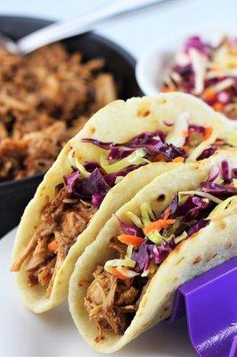 Pulled Pork Taco Topped w/ Coleslaw