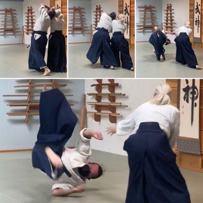 Aikido teacher demonstration