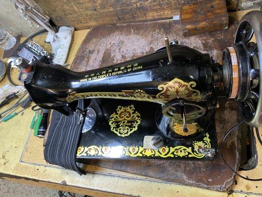 Antique Sewing machine they fixed