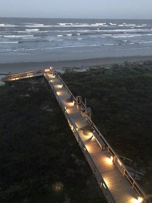 Evening view. Notice how the water is so close to the dunes.