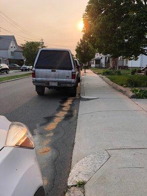 Entire contents of anti-freeze leaked out of newly installed radiator in front of three houses and under four cars at my home.