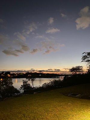 Sunset view from the patio