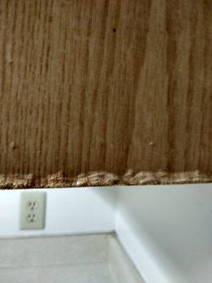 Some apartment cabinets may have water damage!