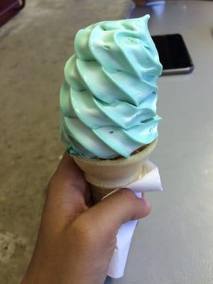 Mint chocolate chip soft serve