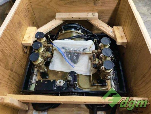 Custom wooden crate for Porsche race car engine