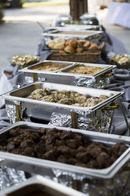 The buffet at our wedding!  Photo credit: Dan Rice Photography