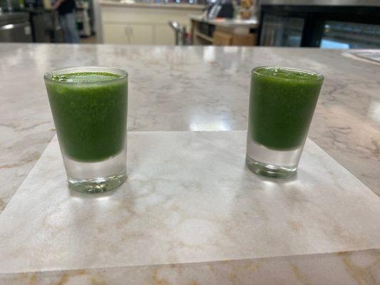 The best wheatgrass shots