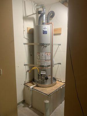 New water heater 50 gallon Bradford White installed in Los Angeles on October-9-2023 After photo