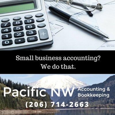 You'll find all kinds of accounting services for your small business at Pacific NW Accounting & Bookkeeping.