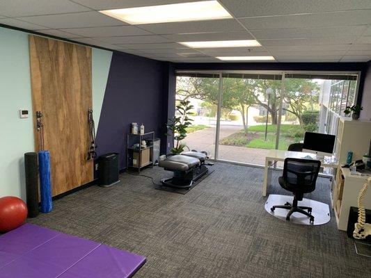 Lewis mounted this exercise station on the wall of my rehab clinic, and chose a gorgeous piece of timber from the lumber yard!