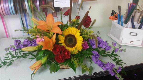 Custom fall floral arrangement.