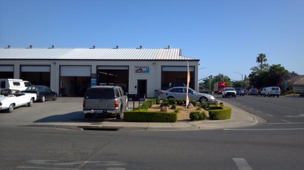 Front of pjsand cars located directly across from Yuba City DMV at the corner of Stabler and Star lanes.