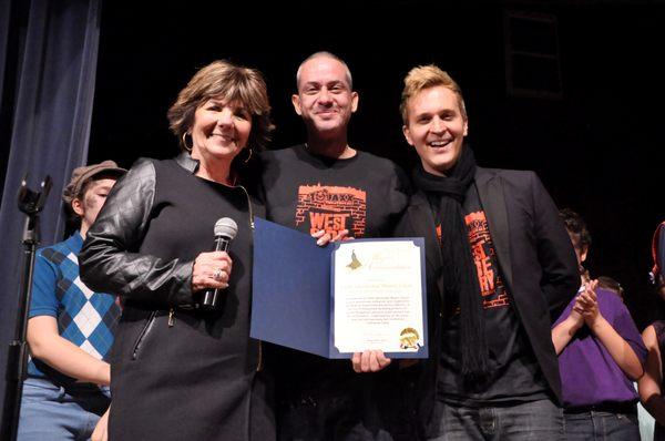 Receiving the Mayor's Commendation from the City of Glendale!