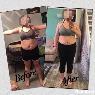 More client progress photos! This involved a tailored nutrition plan as well as a HIIT training program.