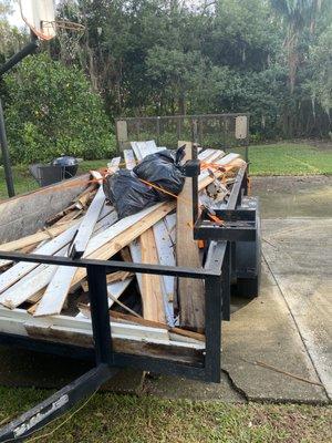 After Debris loaded and ready to haul away.