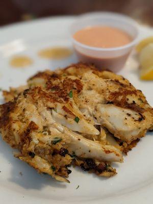 Sue's famous crab cake. No filler all meat. So amazing.