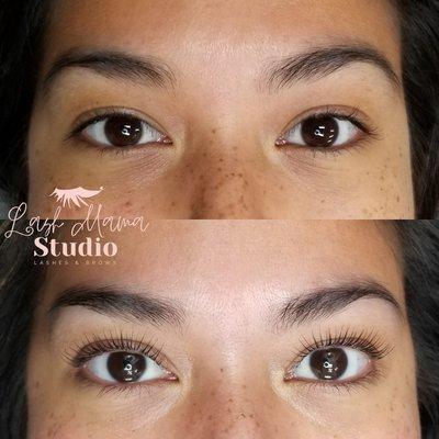 Keratin Lash Lift: your natural lashes are lifted to the curl of your choice, and can stay lifted for up to 8 weeks!