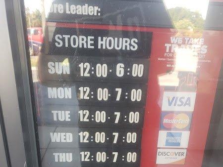 This store opens super late and is only open for 7 hours every day except Sunday which it's only open for 6 hours.